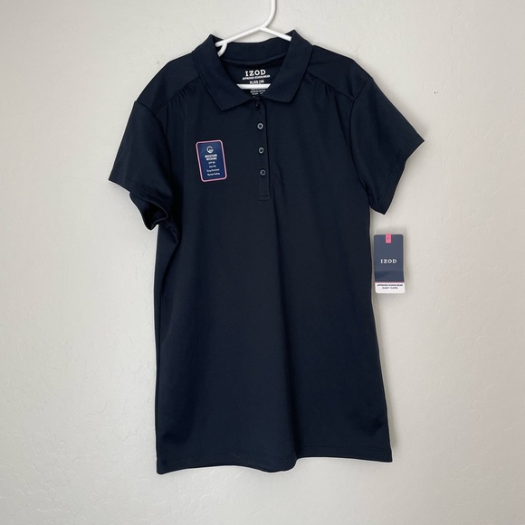 NWT IZOD Schoolyear Boys Navy Poli Shirt Size XL (18) - Picture 1 of 7